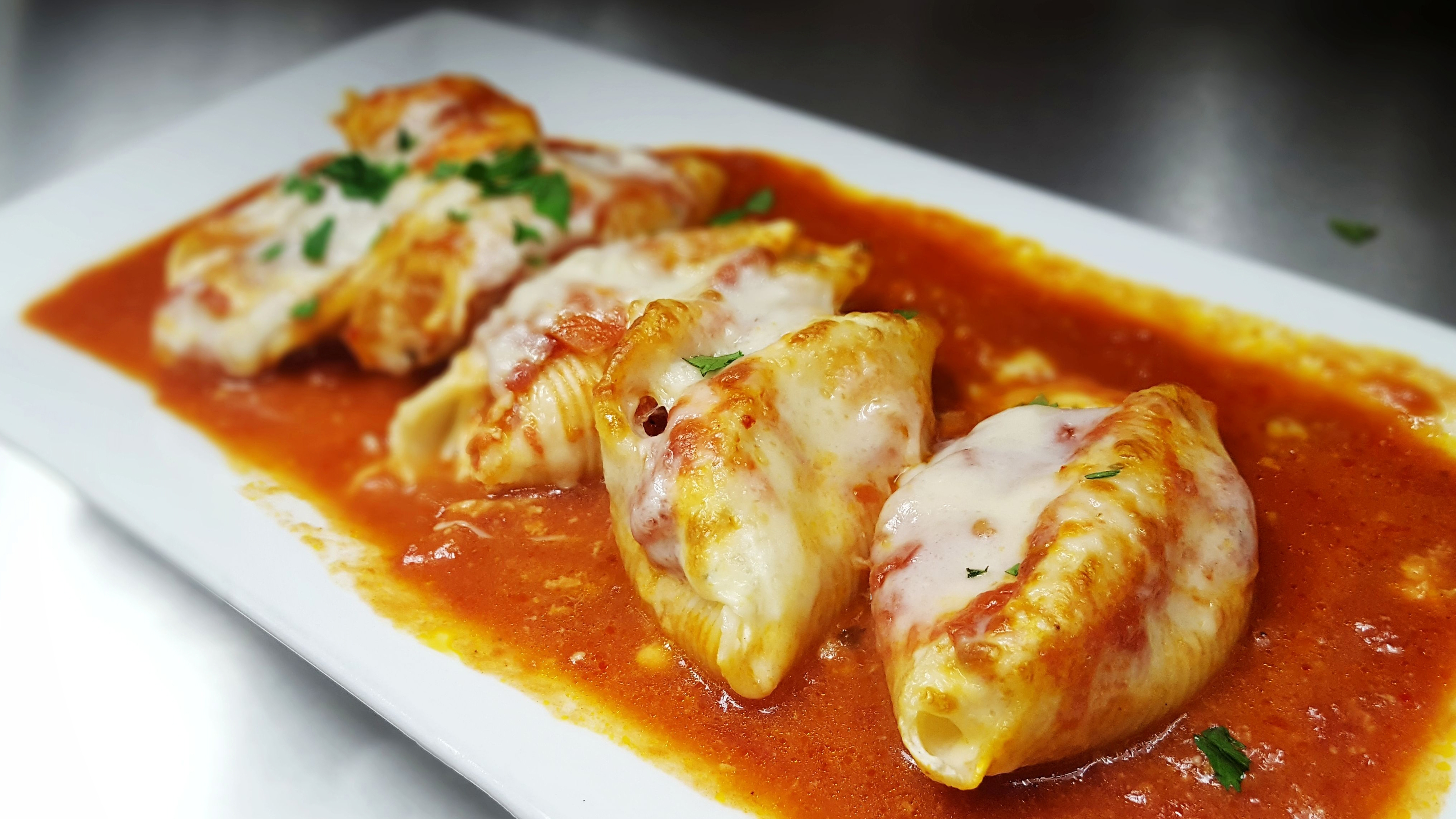 Order Stuffed Shells food online from Marios Pizza Center & Restaurant store, Middlesex on bringmethat.com