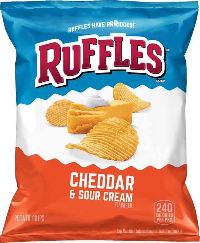 Order Sour Cream & Cheddar Ruffles food online from City Bites Subs store, Warr Acres on bringmethat.com