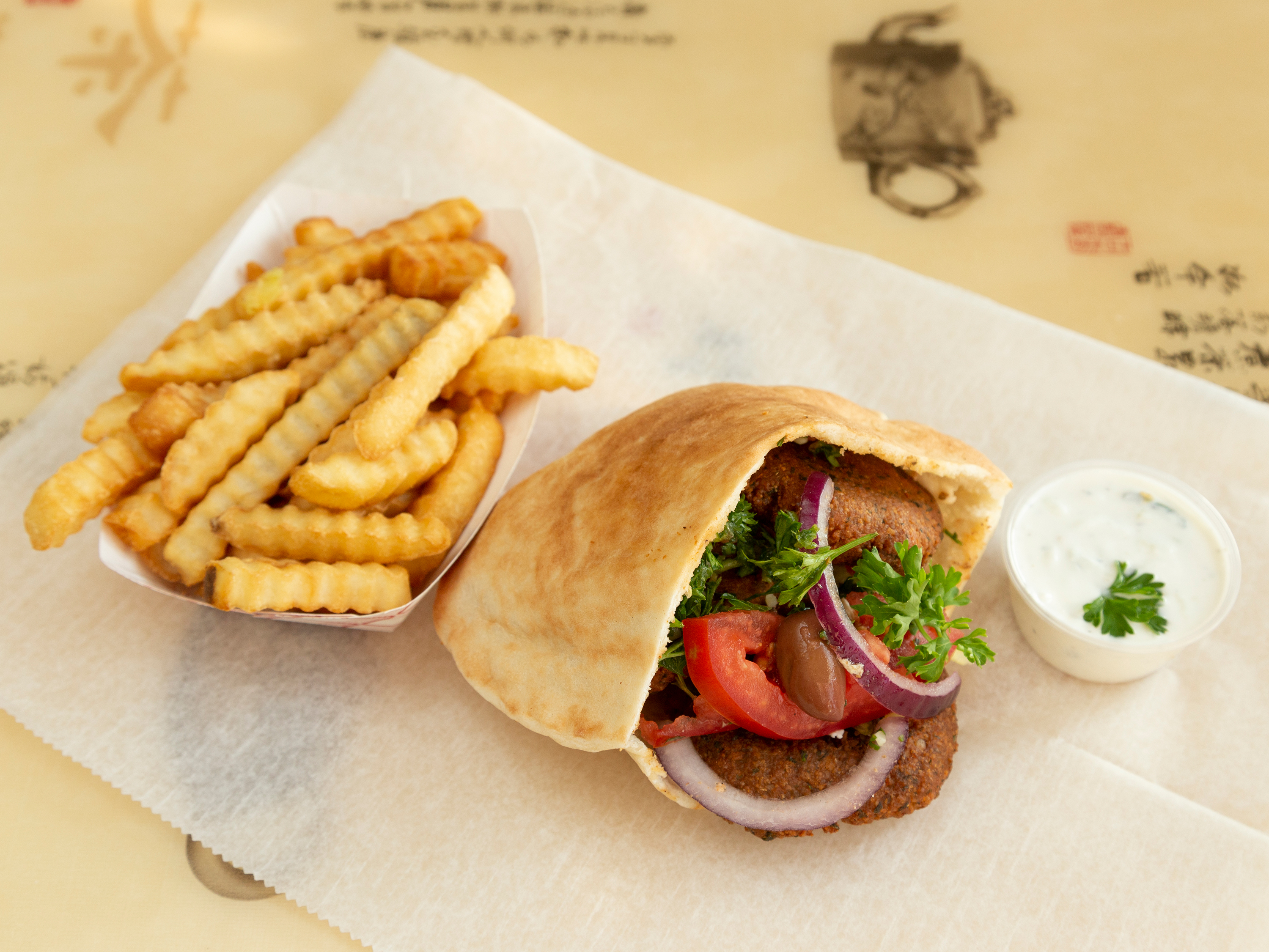 Order Falafel Sandwich Combo food online from Chicago Style Gyros store, Nashville on bringmethat.com