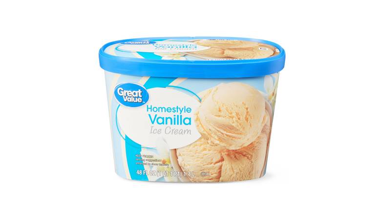 Order Great Value Homestyle Vanilla Ice Cream food online from Red Roof Market store, Lafollette on bringmethat.com