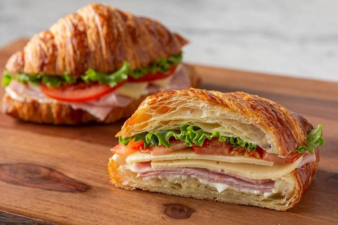 Order Ham and Cheese Croissant Sandwich food online from Porto Bakery & Cafe store, Buena Park on bringmethat.com