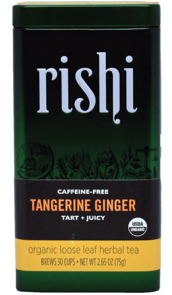Order Rishi Tangerine Ginger Tin food online from Metropolis Coffee Company store, Chicago on bringmethat.com