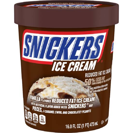 Order Snickers Vanilla Ice Cream With Snickers food online from Exxon Food Mart store, Port Huron on bringmethat.com