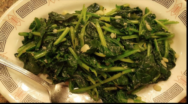 Order Sauteed Spinach with Fresh Garlic food online from Old Mandarin Islamic store, San Francisco on bringmethat.com