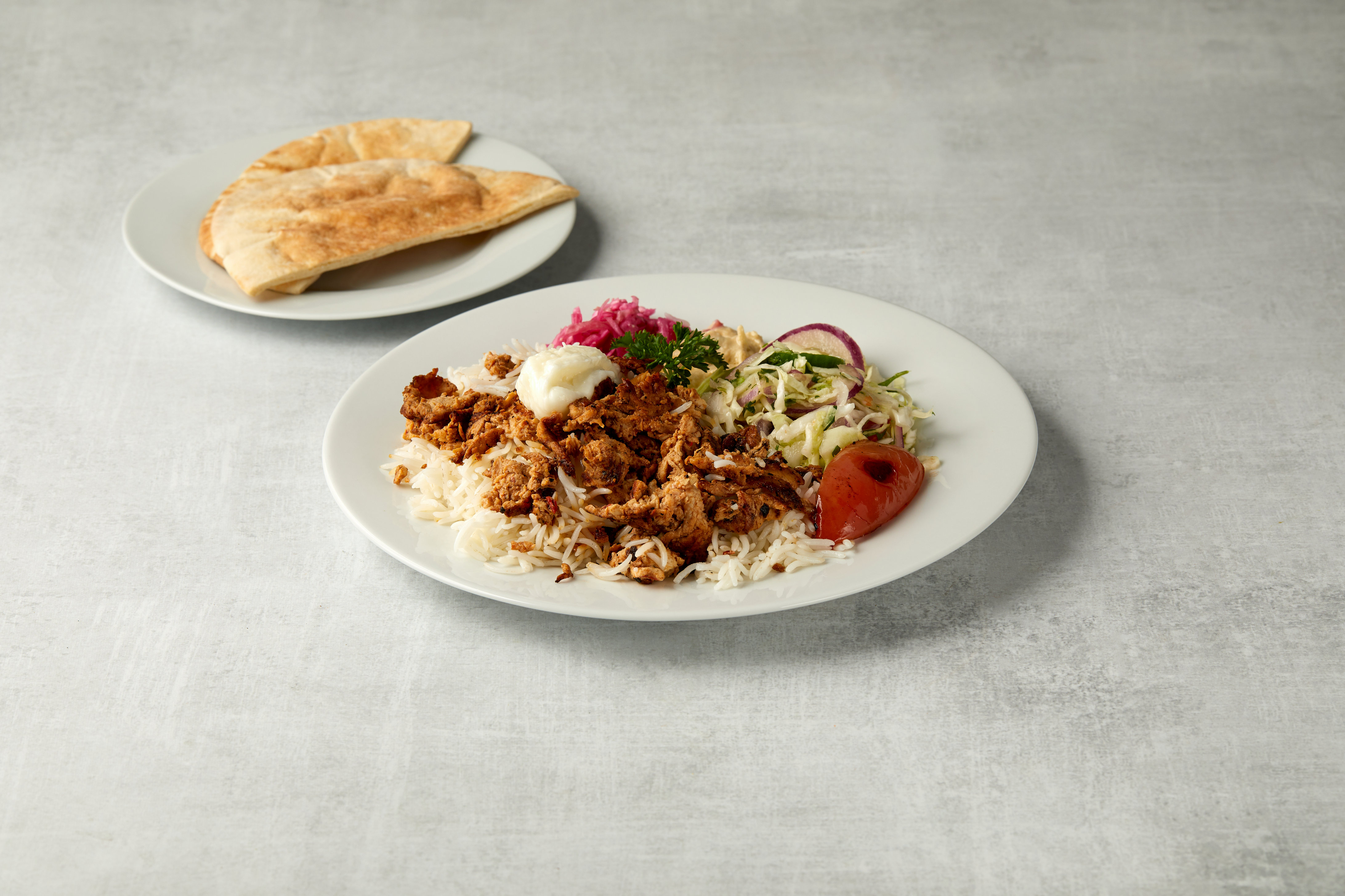 Order Chicken Shawarma Entree food online from Olives Branch Express store, Irvine on bringmethat.com
