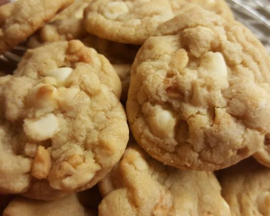 Order White Chocolate Macadamia food online from Busy Bee Cookies store, Kansas City on bringmethat.com