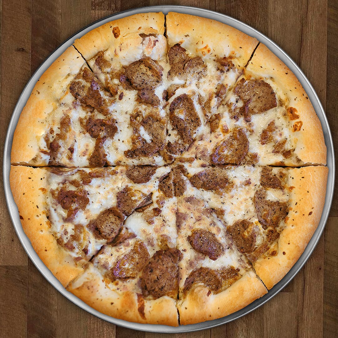 Order Dave's Fave Pizza with Sliced Meatballs & Italian Sausage - Small 10'' food online from Doubledave's Pizzaworks store, Midland on bringmethat.com