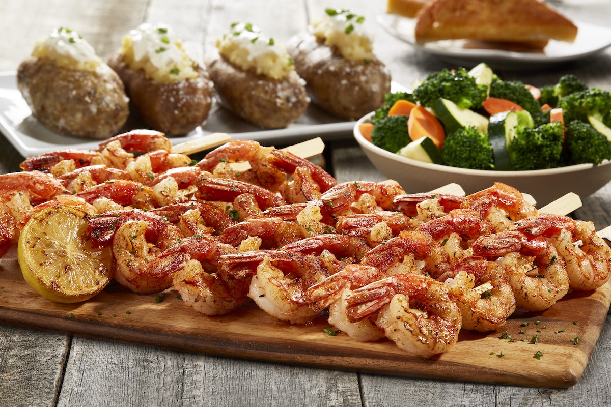 Order Grilled Shrimp Skewers Family Meal  food online from Sizzler store, Carson on bringmethat.com