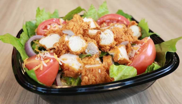 Order House Salad with Hand Breaded Tenders food online from Wing Zone - Athens store, Athens on bringmethat.com