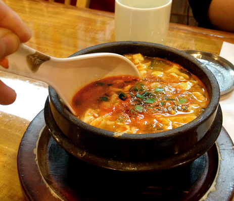 Order S8. Soondubu Jjigae food online from Woo Chon Korea House store, Buffalo on bringmethat.com