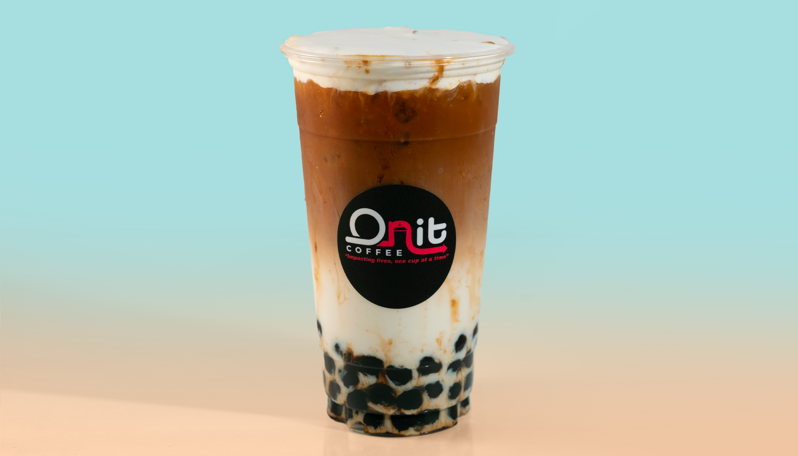 Order Tapioca Boba Layered Latte food online from Onit Coffee store, Elk Grove on bringmethat.com