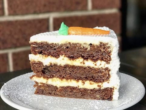 Order Slice of Carrot Cake food online from Six Corners Café store, North Bergen on bringmethat.com