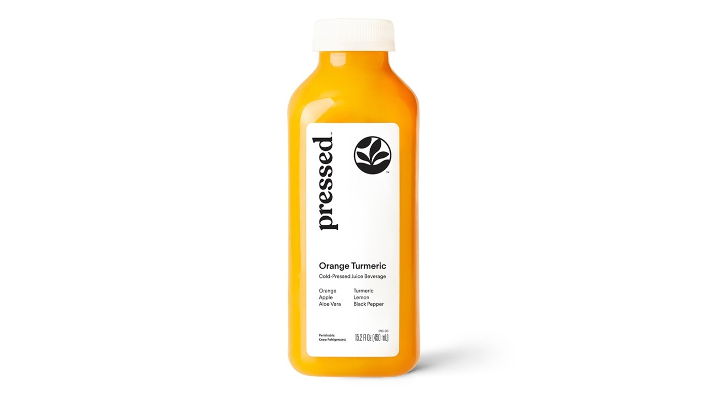 Order Orange Turmeric Juice food online from Pressed store, San Francisco on bringmethat.com