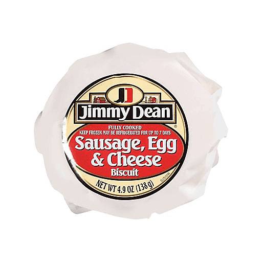 Order Jimmy Dean Breakfast Biscuit Sausage, Egg & Cheese Sandwich (4.9 OZ) 40623 food online from BevMo! store, Greenbrae on bringmethat.com