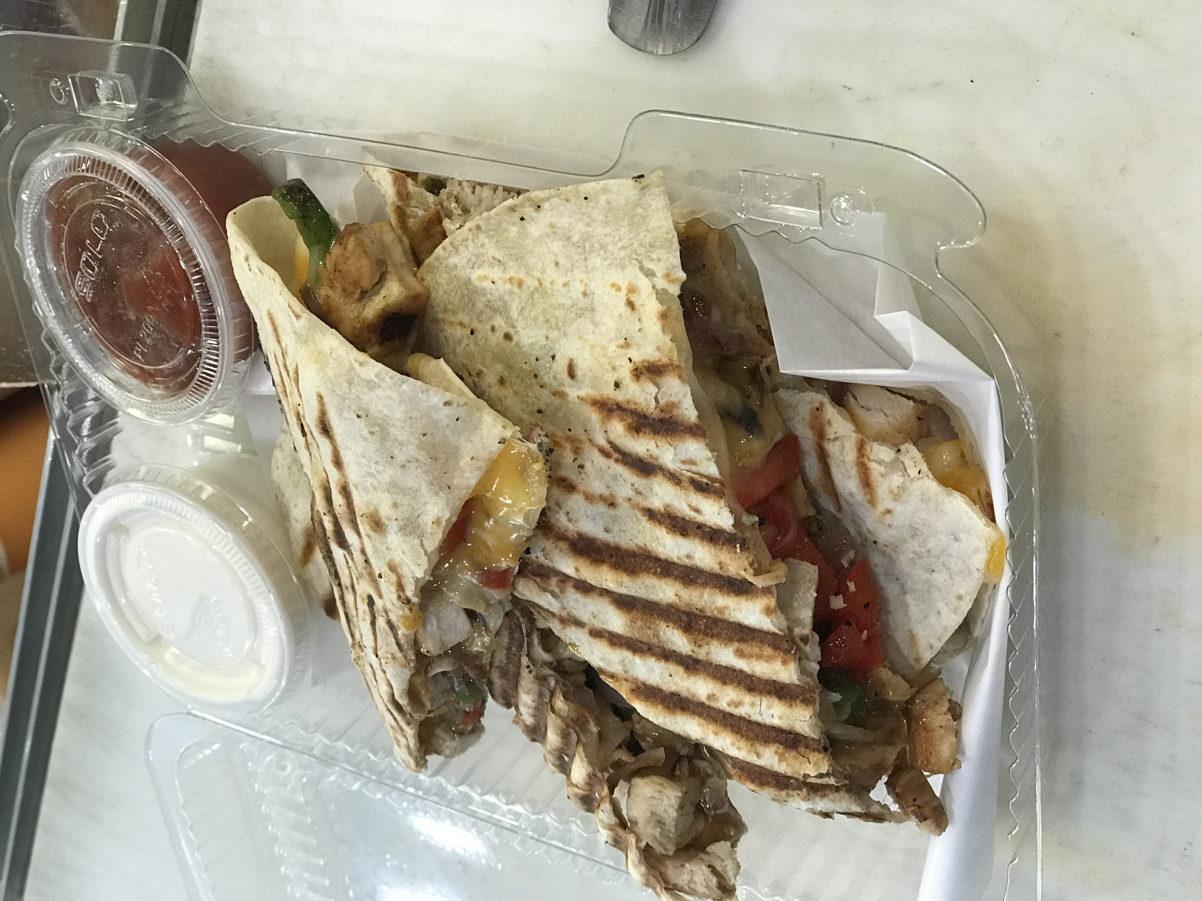 Order Grilled Chicken Quesadilla food online from Healthy Market & Deli store, New York on bringmethat.com