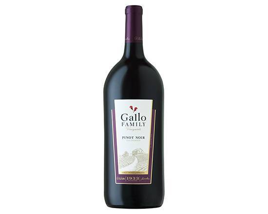 Order Gallo Family Vineyards Pinot Noir, 1.5L red wine (12.5% ABV) food online from Signal Liquor store, Signal Hill on bringmethat.com