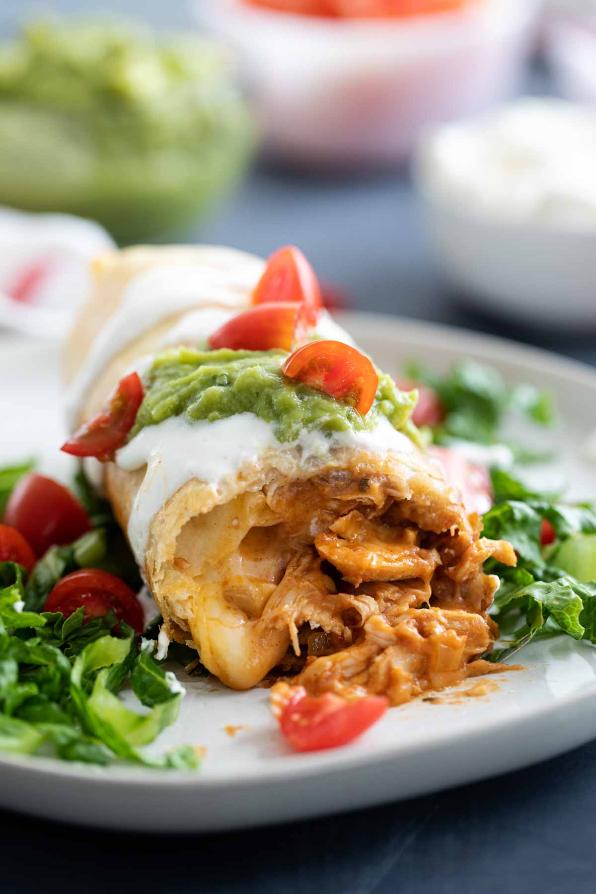 Order Ground Beef Chimichanga food online from Tacos Tolteca store, Baltimore on bringmethat.com