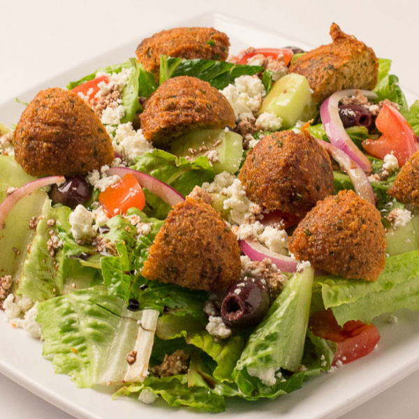 Order S30. Falafel Salad food online from Zamani Grill store, Conroe on bringmethat.com