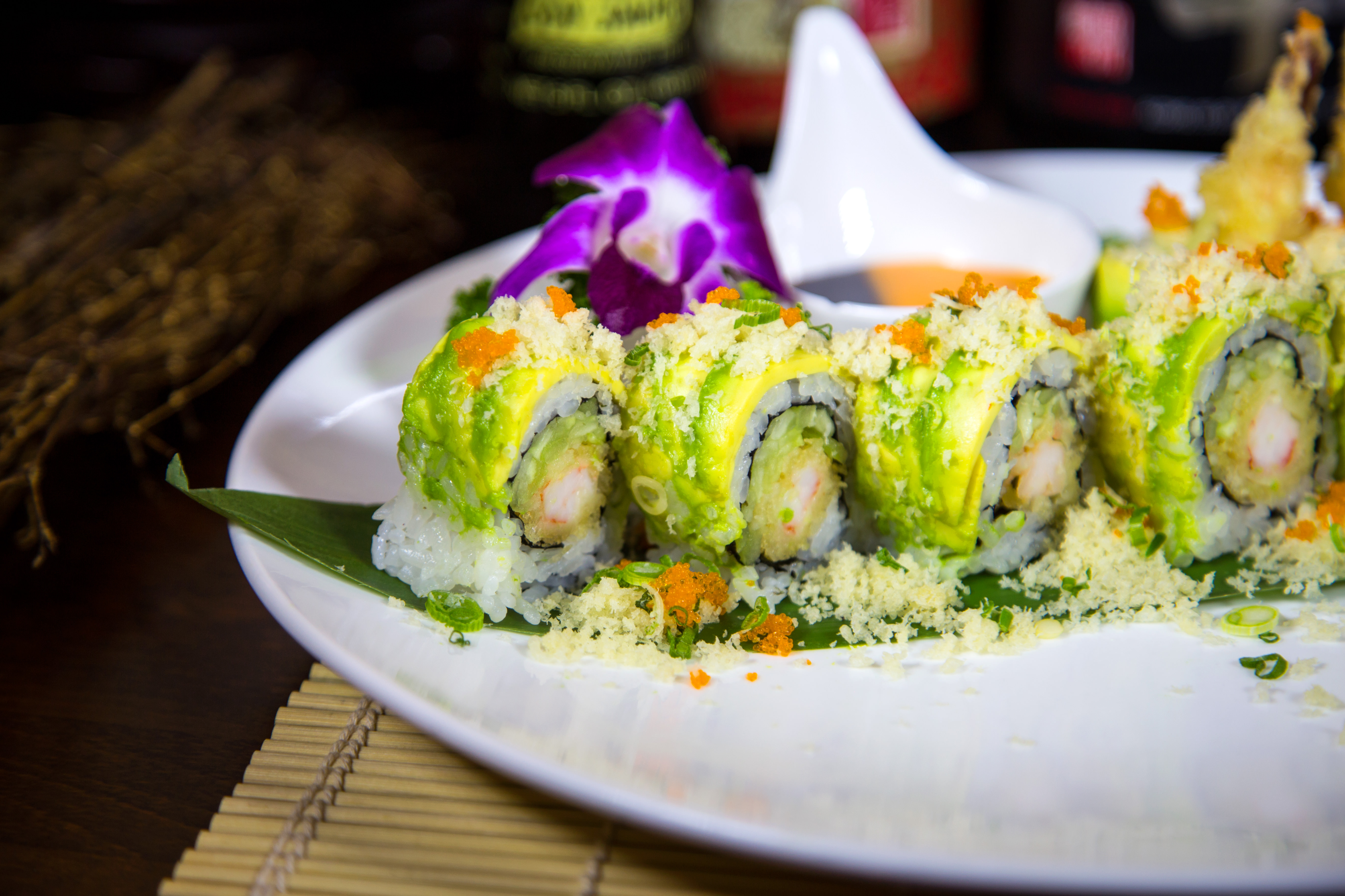 Order Caterpillar Roll food online from Toki Sushi store, Red Bank on bringmethat.com