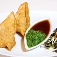 Order Vegetable Samosa (V) food online from Rajput Indian Cuisine store, Suffolk on bringmethat.com