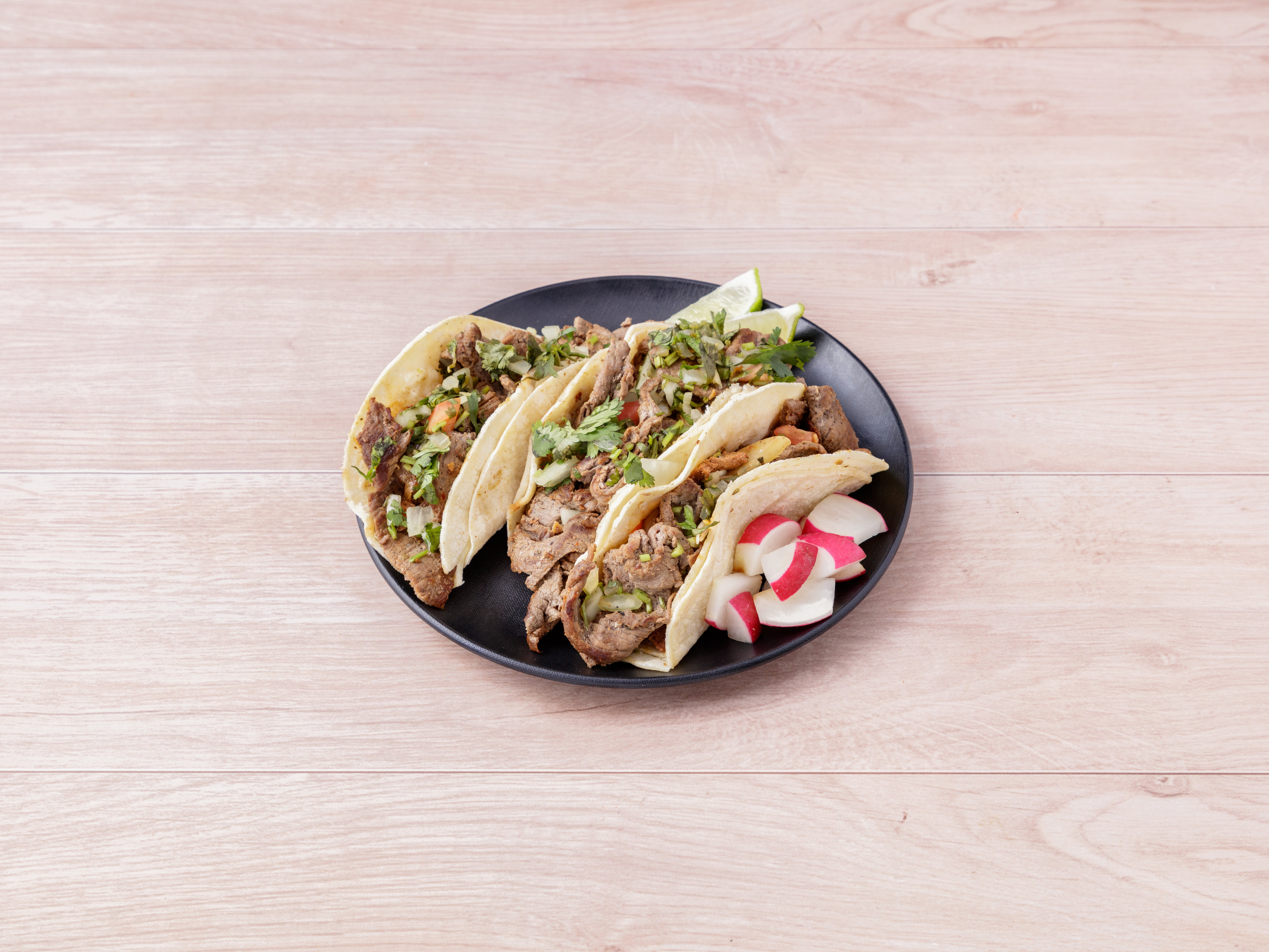 Order 3 Bisteck Asado Tacos food online from Cafe Veracruz 1 store, White Plains on bringmethat.com