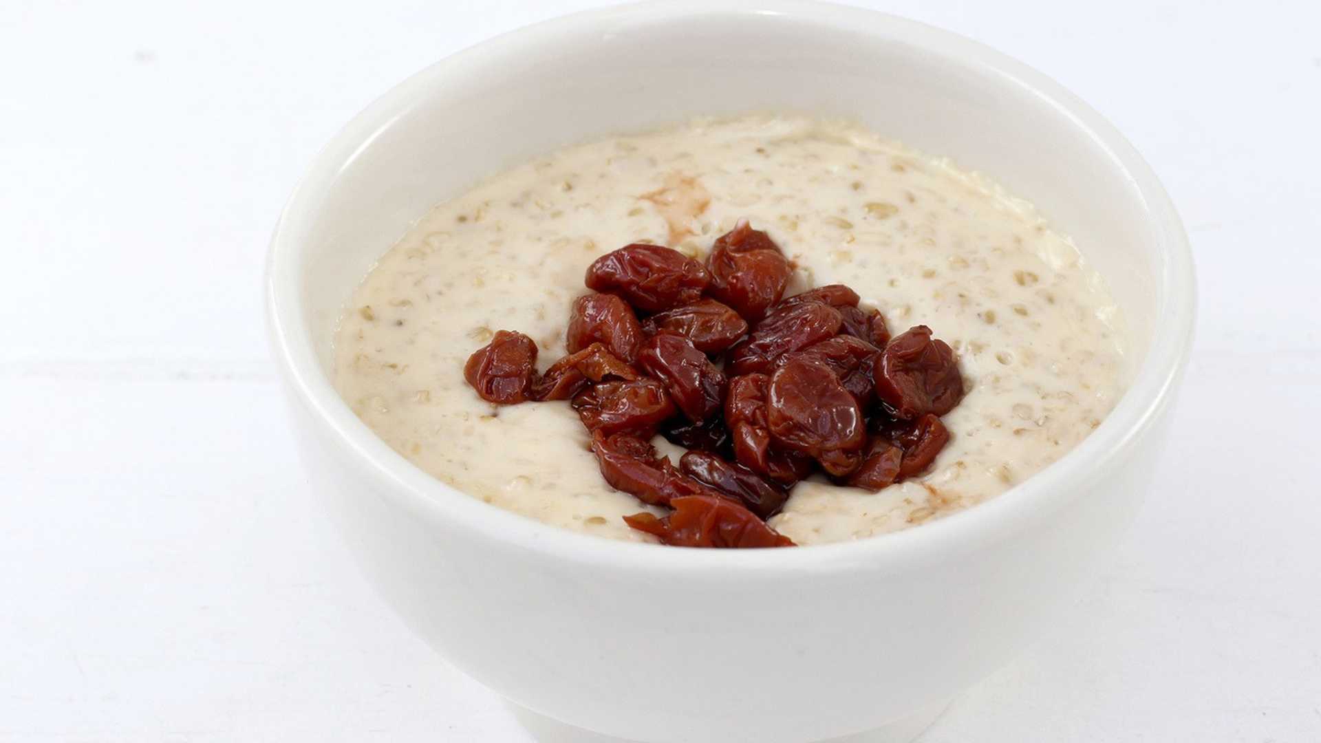 Order Steel Cut Oats Cereal with Brandied Cherries food online from Rustic Bakery store, Novato on bringmethat.com