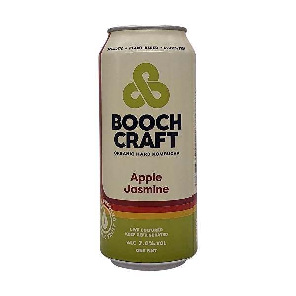 Order Boochcraft Apple Jasmine Organic Hard Kombucha Beer, 16 oz food online from Mirage Wine & Liquor store, Palm Springs on bringmethat.com