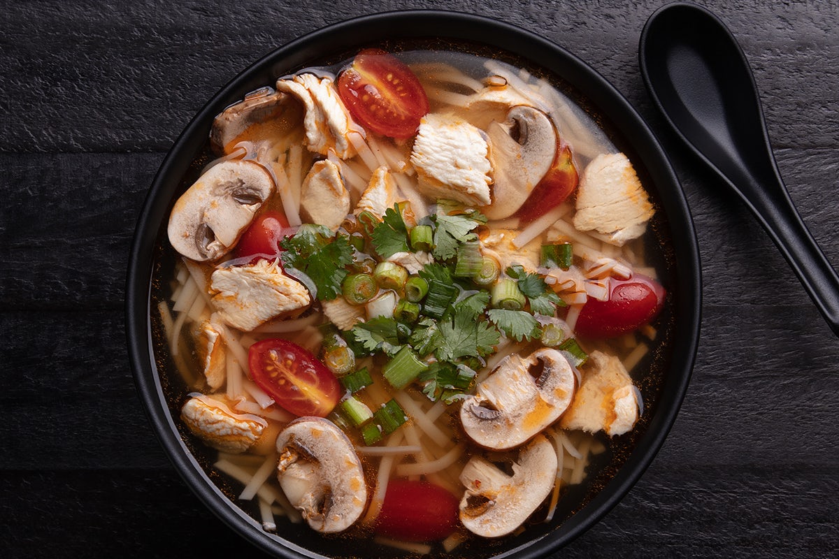 Order Spicy Chicken Noodle Soup Bowl food online from P.F. Changs China Bistro store, Dublin on bringmethat.com