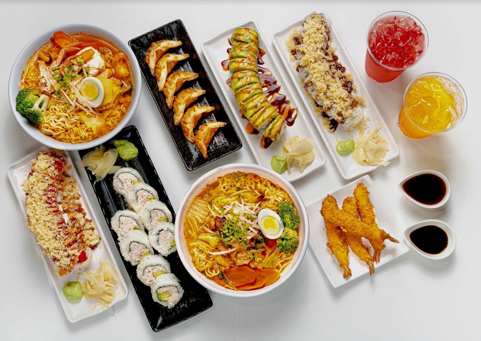 Order 4 Sushi Roll Set food online from Poki Yaki store, Compton on bringmethat.com
