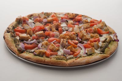 Order Chicken Pesto Pizza - Medium 12" food online from New York Pizza store, San Jose on bringmethat.com