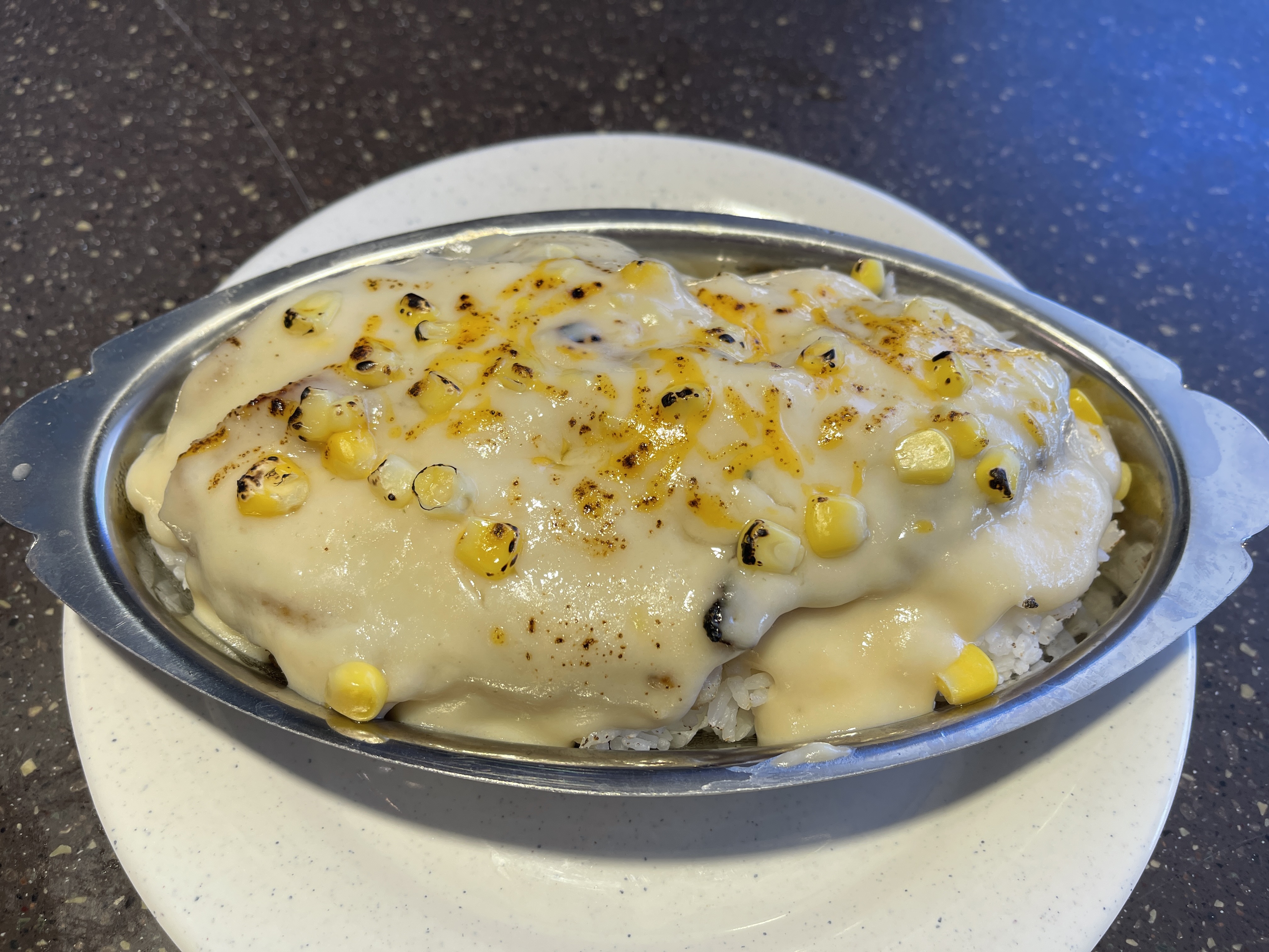 Order Baked Fish Fillet w/corn in white cream sauce 焗白汁芝士粟米魚飯或意粉 food online from Sugar & Water store, San Francisco on bringmethat.com