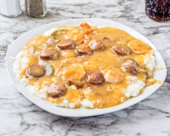 Order Shrimp And Grits  food online from Vinnies Seafood store, North Charleston on bringmethat.com