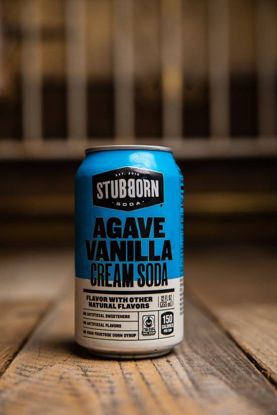 Order Stubborn Agave Vanilla Cream Soda Can food online from Wagon Wheel Barbecue store, Mountain View on bringmethat.com