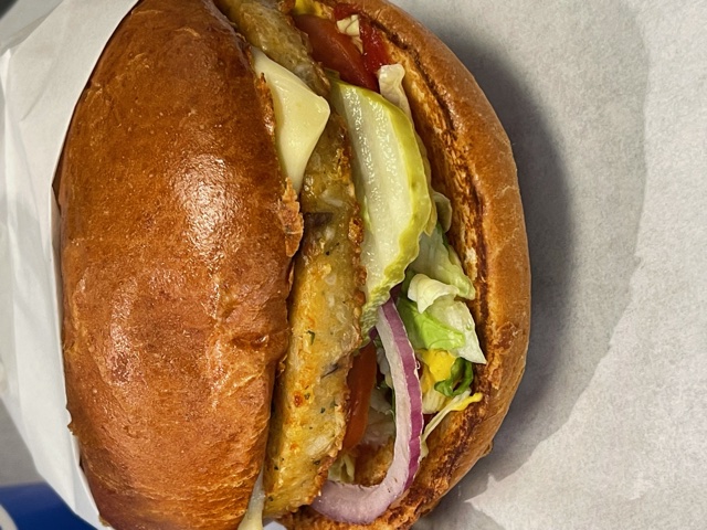 Order Veggie Burger food online from Retro Junction store, Fresno on bringmethat.com