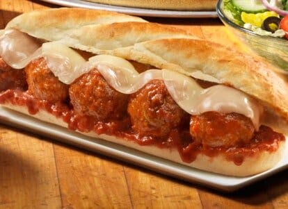 Order Meatball Parmigiana Sub - Sub food online from Emiliano's Pizza store, Poughkeepsie on bringmethat.com