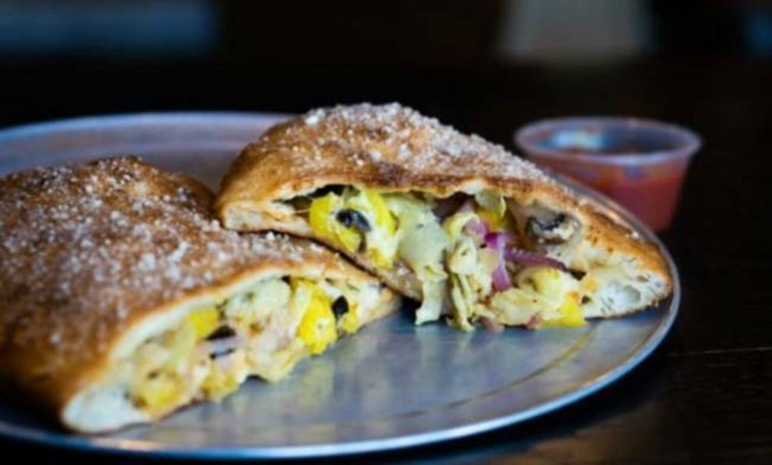 Order Viva Las Vegan Calzone (8" Personal) food online from Peace Love And Pizza store, Alpharetta on bringmethat.com