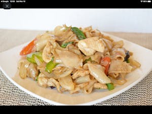 Order N4. Drunken Noodle food online from Teya Thai Restaurant store, Valley Village on bringmethat.com