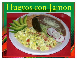 Order Huevos con Jamon Combination Platter food online from El Grullo Restaurant store, Mesa on bringmethat.com