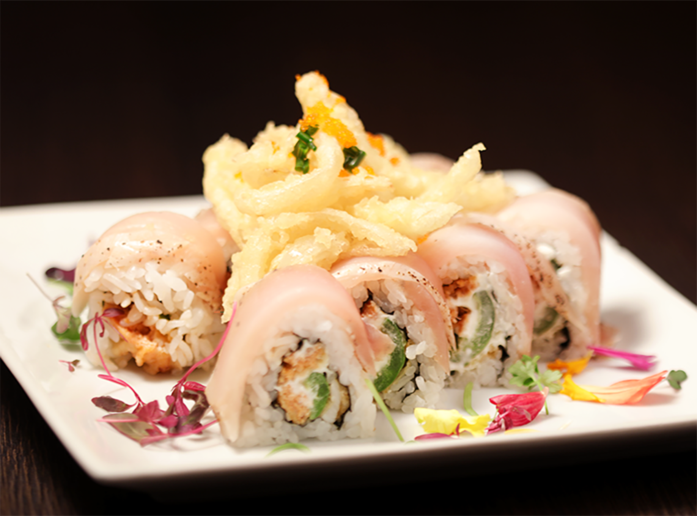 Order Albacore Popper Roll food online from Ise Sushi Japanese Restaurant store, Placentia on bringmethat.com