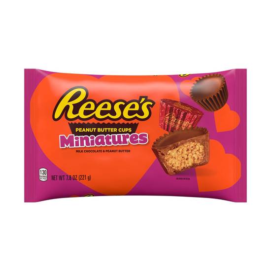 Order REESE'S Miniatures Milk Chocolate and Peanut Butter Cups, Valentine's Day Candy, 7.8 oz, Bag food online from CVS store, CONOVER on bringmethat.com