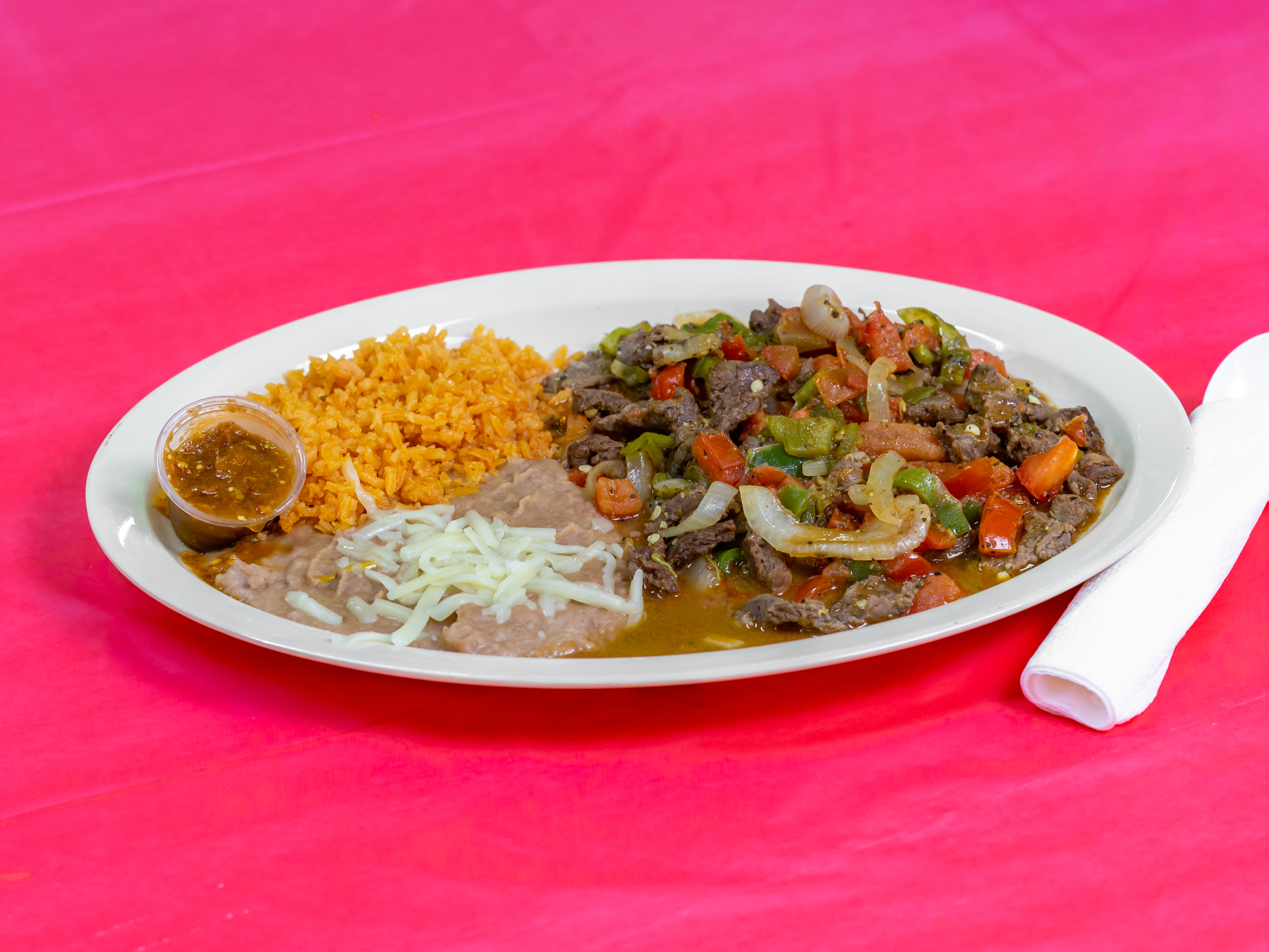 Order Bistek Ranchero food online from Maria Taco Shop store, Imperial on bringmethat.com