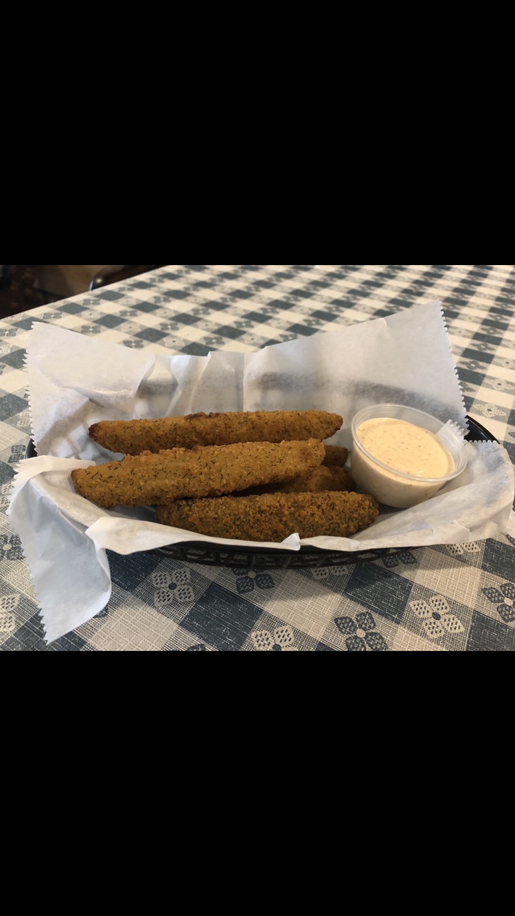 Order Fried Pickle Spear food online from Burgitto Bistro store, Morrow on bringmethat.com