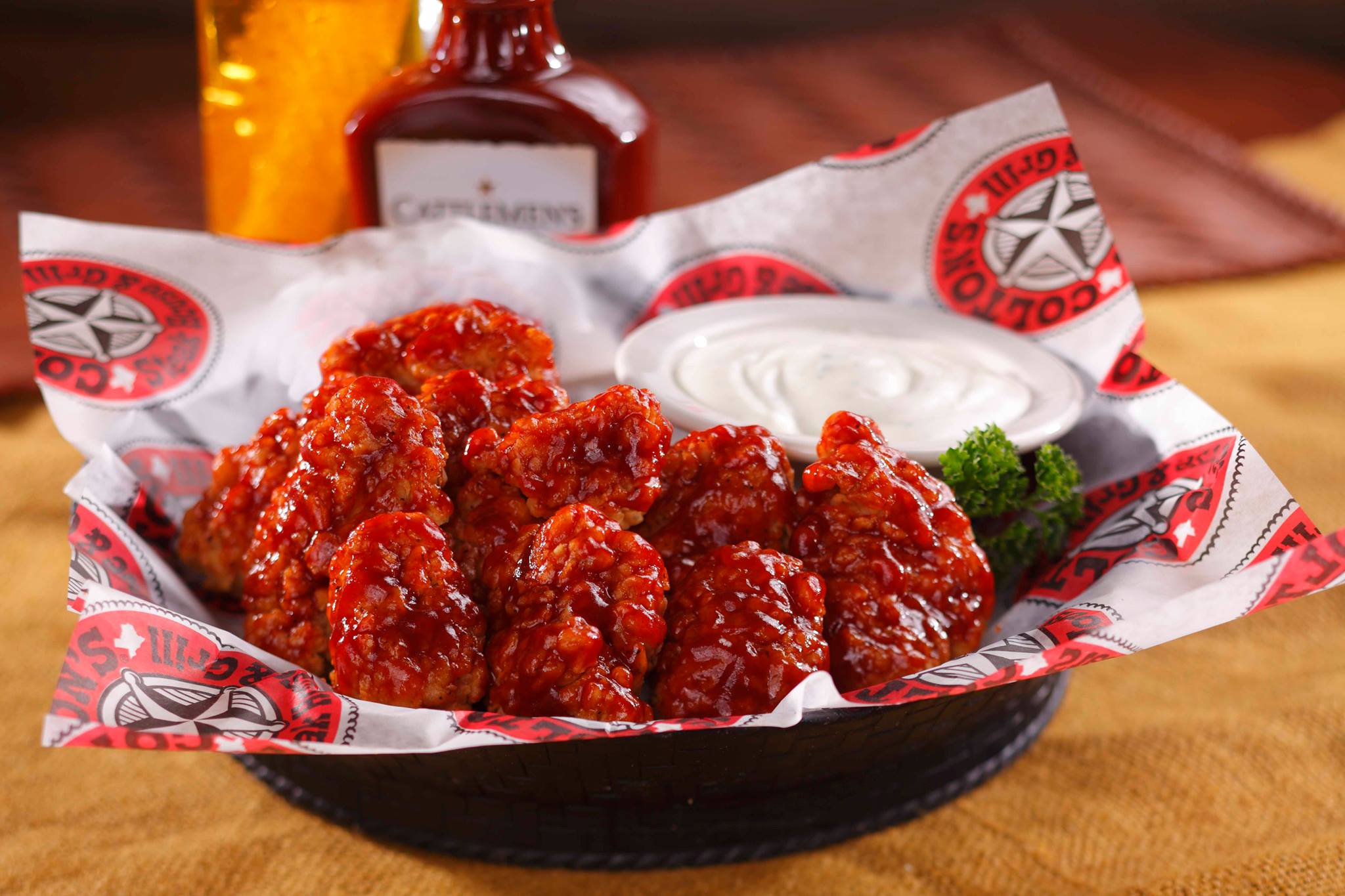 Order Boneless Honey Barbeque Wings food online from Colton's Steakhouse store, Jefferson City on bringmethat.com