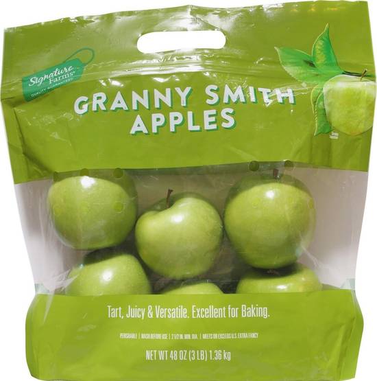 Order Signature Farms · Granny Smith Apples (3 lbs) food online from Albertsons store, Saint George on bringmethat.com