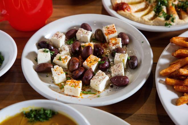 Order Feta Cheese with Olives food online from Jerusalem Cafe store, Independence on bringmethat.com