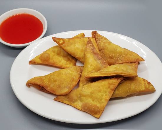 Order Crabmeat Rangoon (8) 蟹角 food online from China House store, Oakmont on bringmethat.com