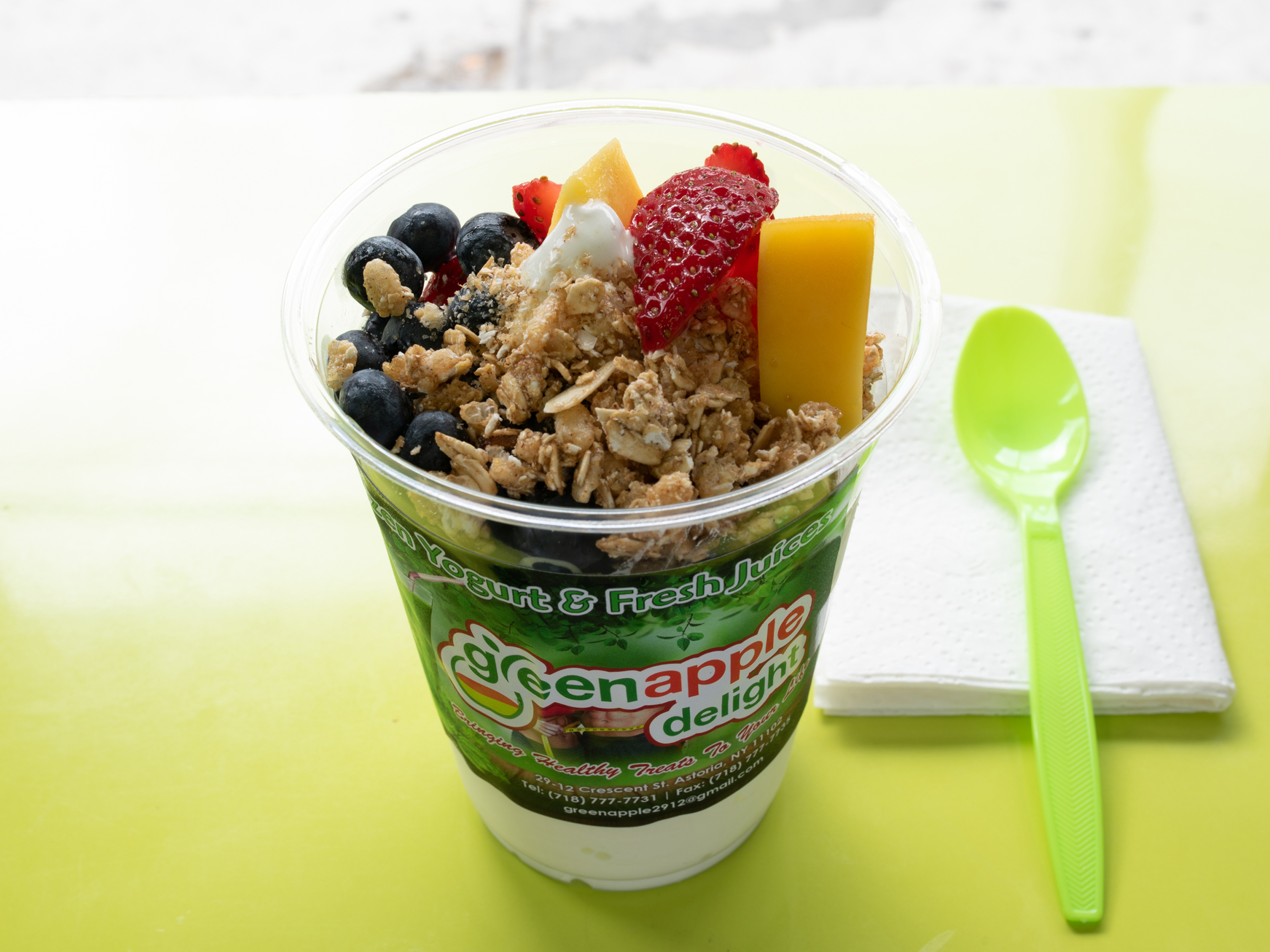 Order Small Fruit 'n Granola Parfait food online from Green apple delight store, Astoria on bringmethat.com