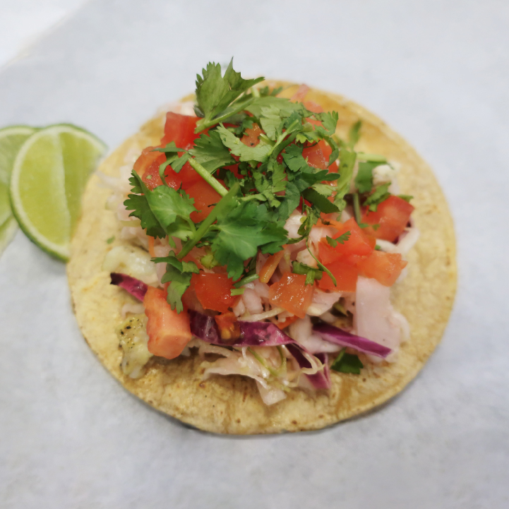 Order Curtido Fish Taco food online from Sabor Latin Street Grill store, Pineville on bringmethat.com