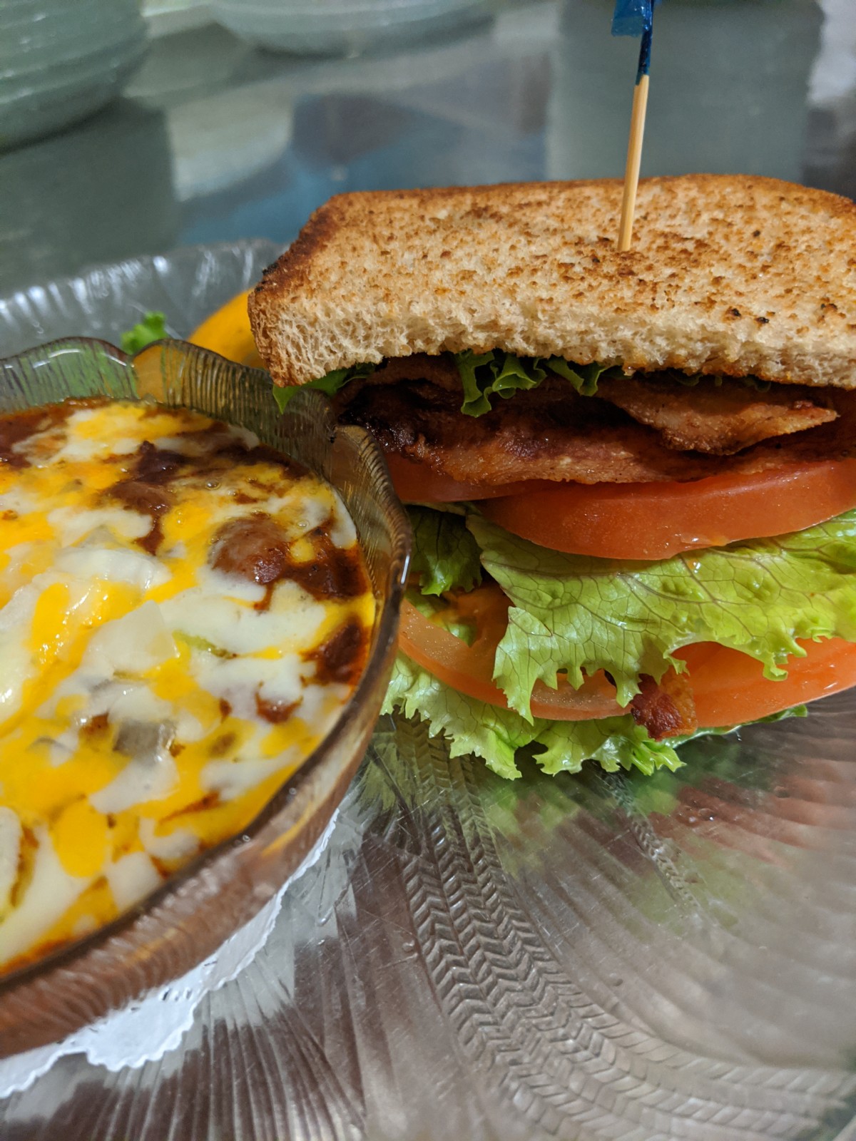 Order 1/2 Sandwich with Chili food online from Us Egg store, Tempe on bringmethat.com