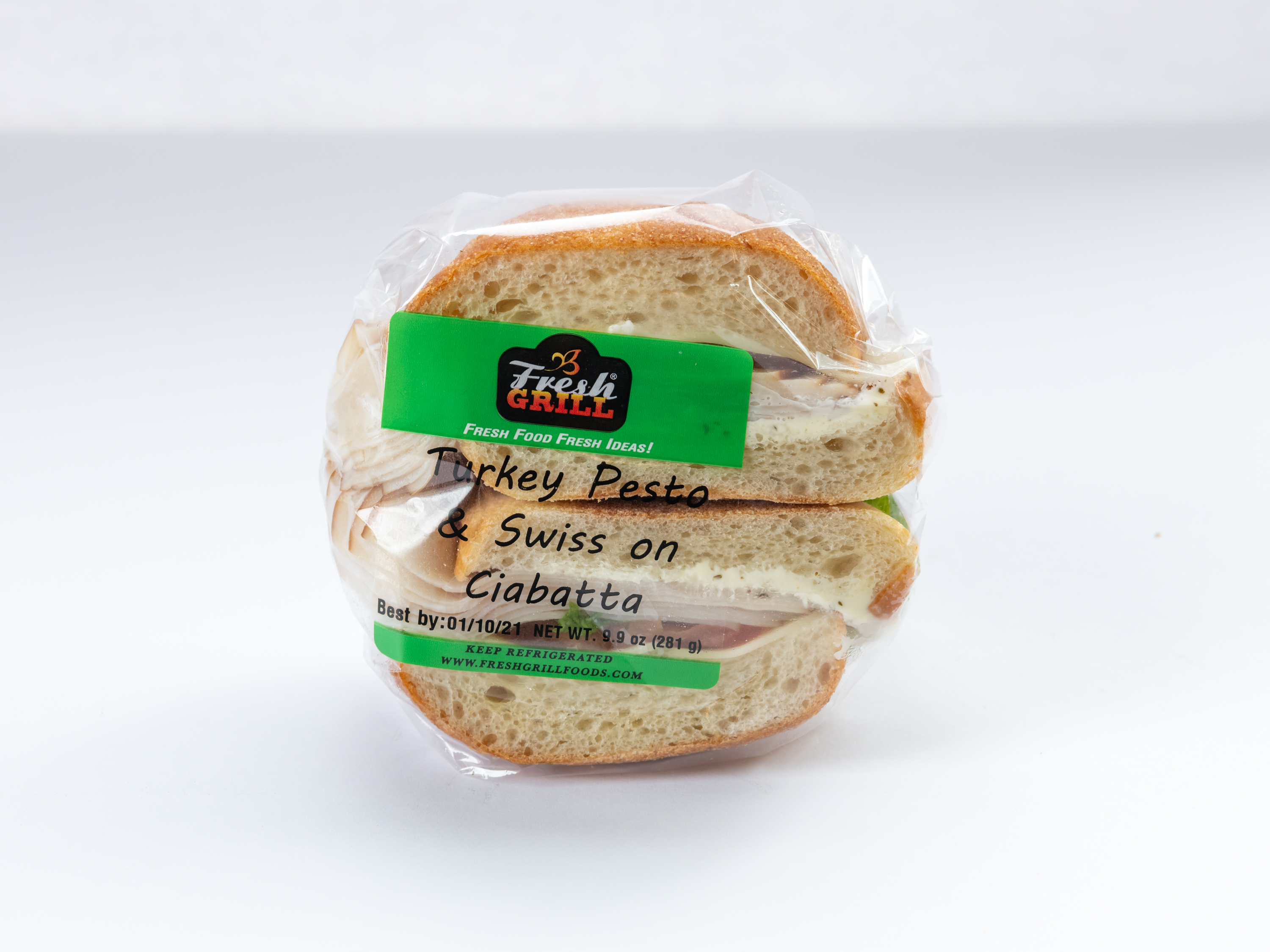 Order Turkey Pesto Swiss Sandwich 11.15 oz. food online from Loop store, Napa on bringmethat.com
